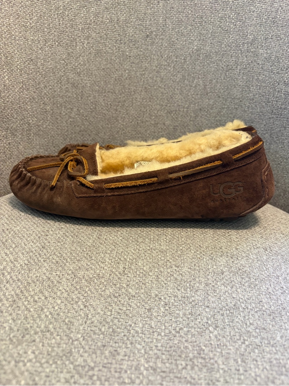 UGG - Women's size 9 Bella II Moccasin Slipper in the colorway Espresso.